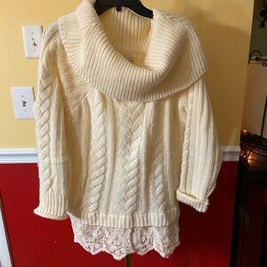 Cozy Cream Cable Knit Sweater